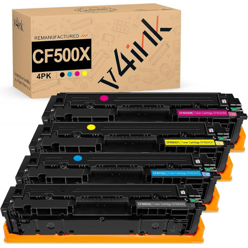 v4ink 202X | Remanufactured HP 202X Toner Cartridges 4 Pack