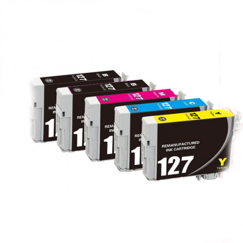 V4ink 127 Remanufactured Epson T127 Ink Cartridges 5 Pack 7625