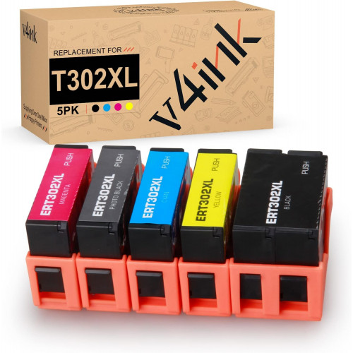 Epson 302XL High-Yield Remanufactured Ink Cartridge 5-Pack Combo