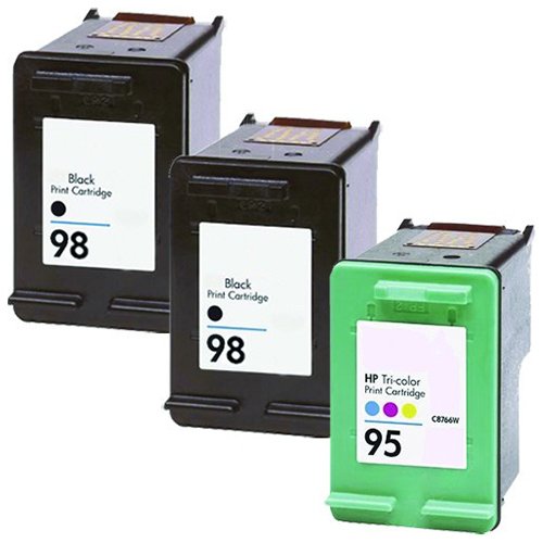 HP 98 Remanufactured High Yield ink Cartridges 3 Piece