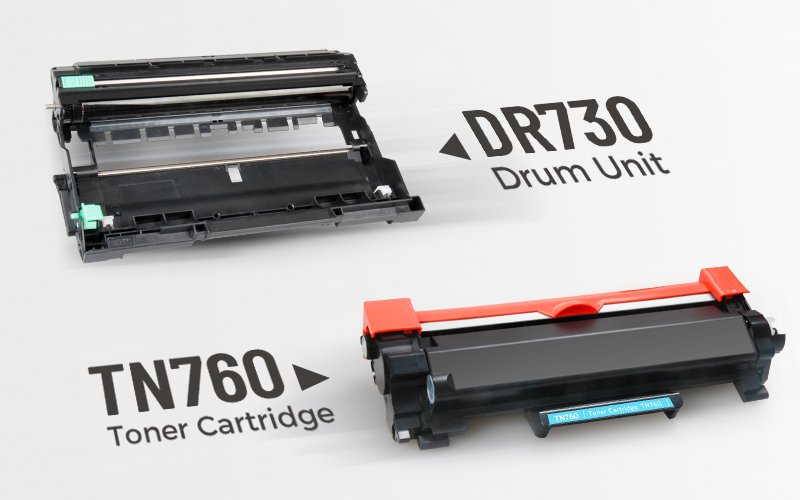 Brother TN760 DR730 cartouche de toner et tambour compatible combo (TN760  sans puce) - Moustache®